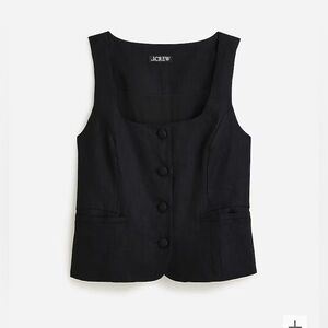 J.Crew Scoopneck linen-blend vest
Black, size 2